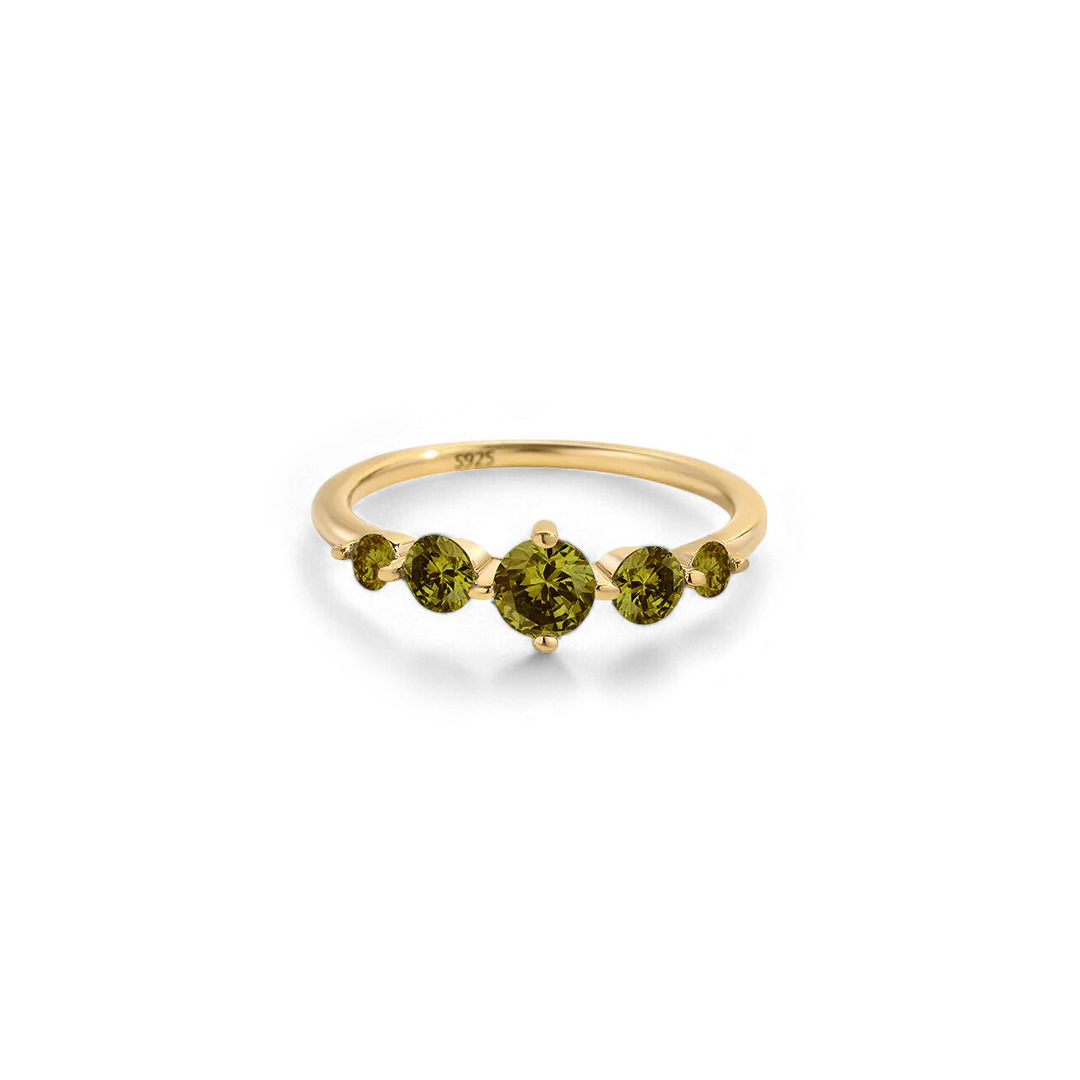 Five Stone Statement Birthstone Ring - Image 43