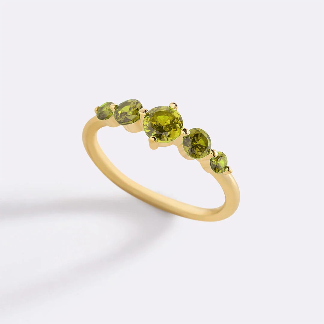 Five Stone Statement Birthstone Ring - Image 47