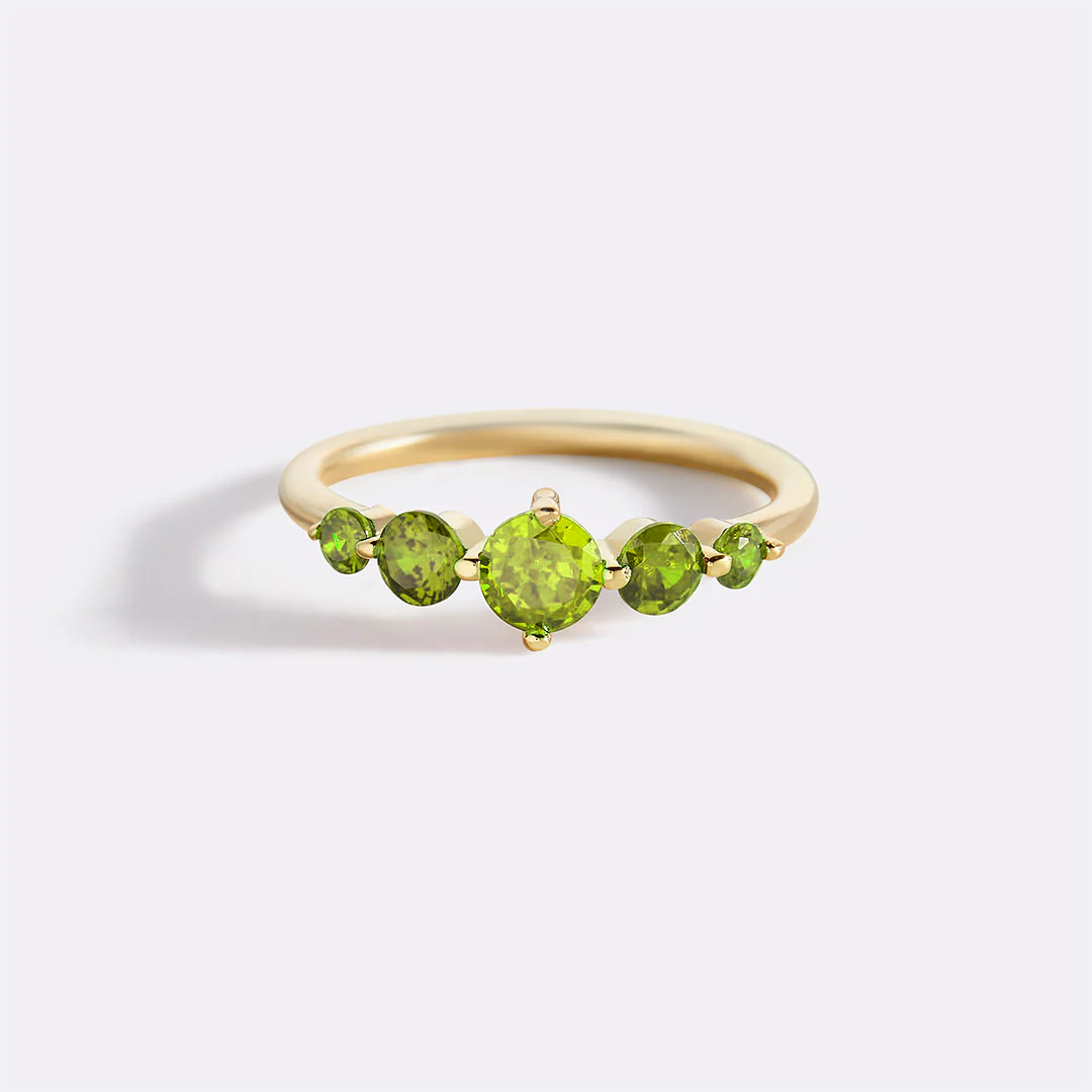 Five Stone Statement Birthstone Ring - Image 48