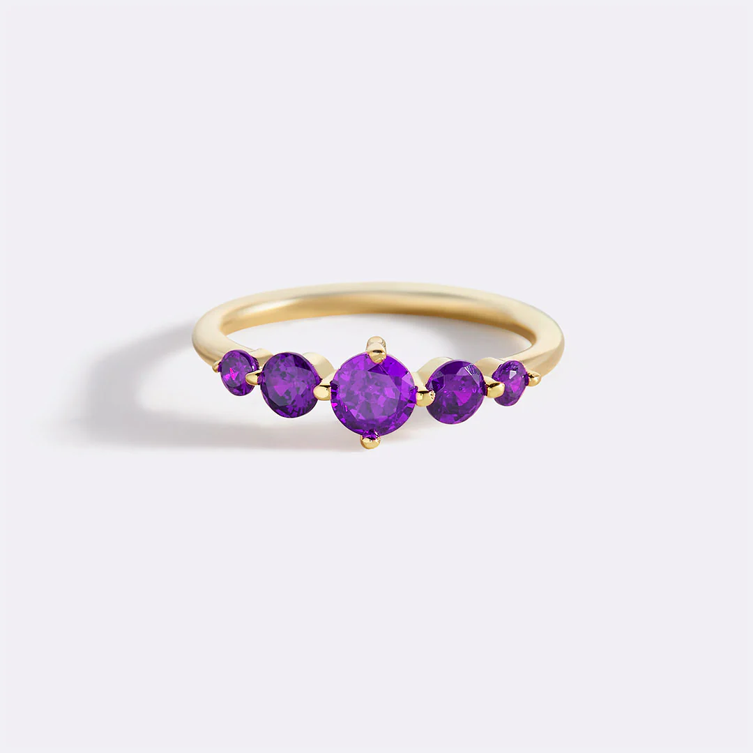 Five Stone Statement Birthstone Ring - Image 52