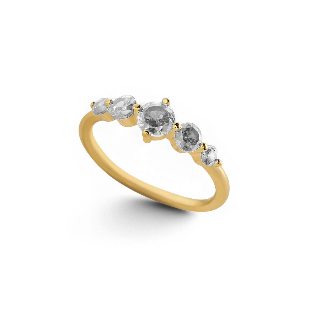 Five Stone Statement Birthstone Ring - Image 6