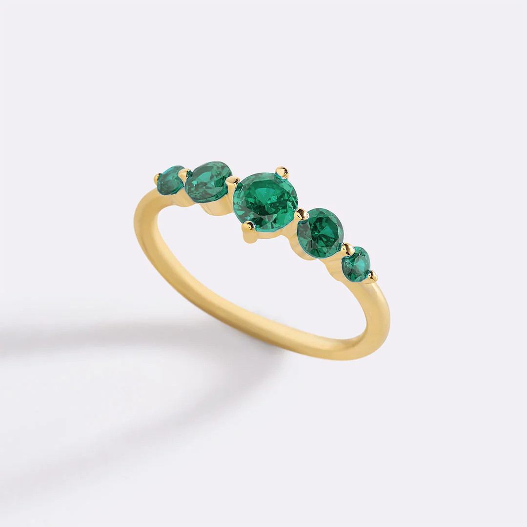 Five Stone Statement Birthstone Ring - Image 61