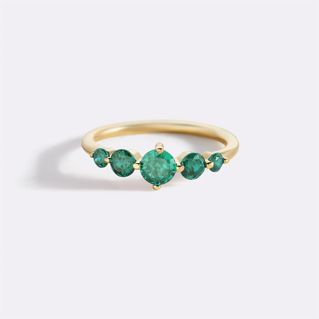 Five Stone Statement Birthstone Ring - Image 62