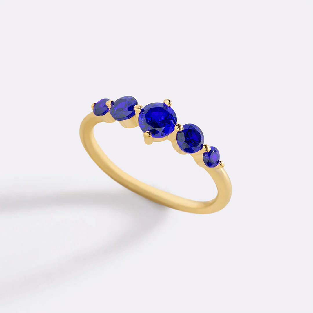 Five Stone Statement Birthstone Ring - Image 67
