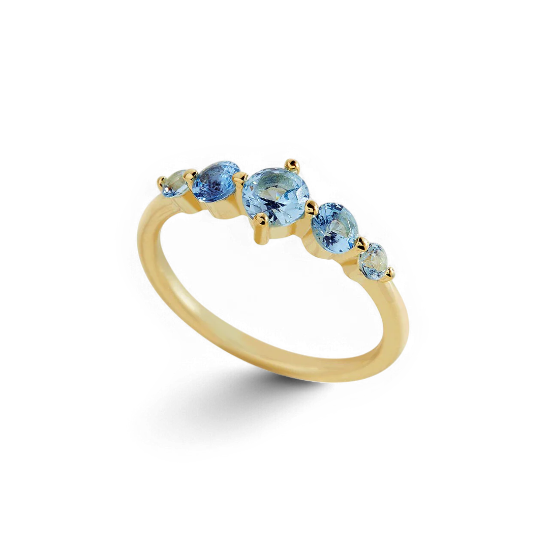 Five Stone Statement Birthstone Ring - Image 69