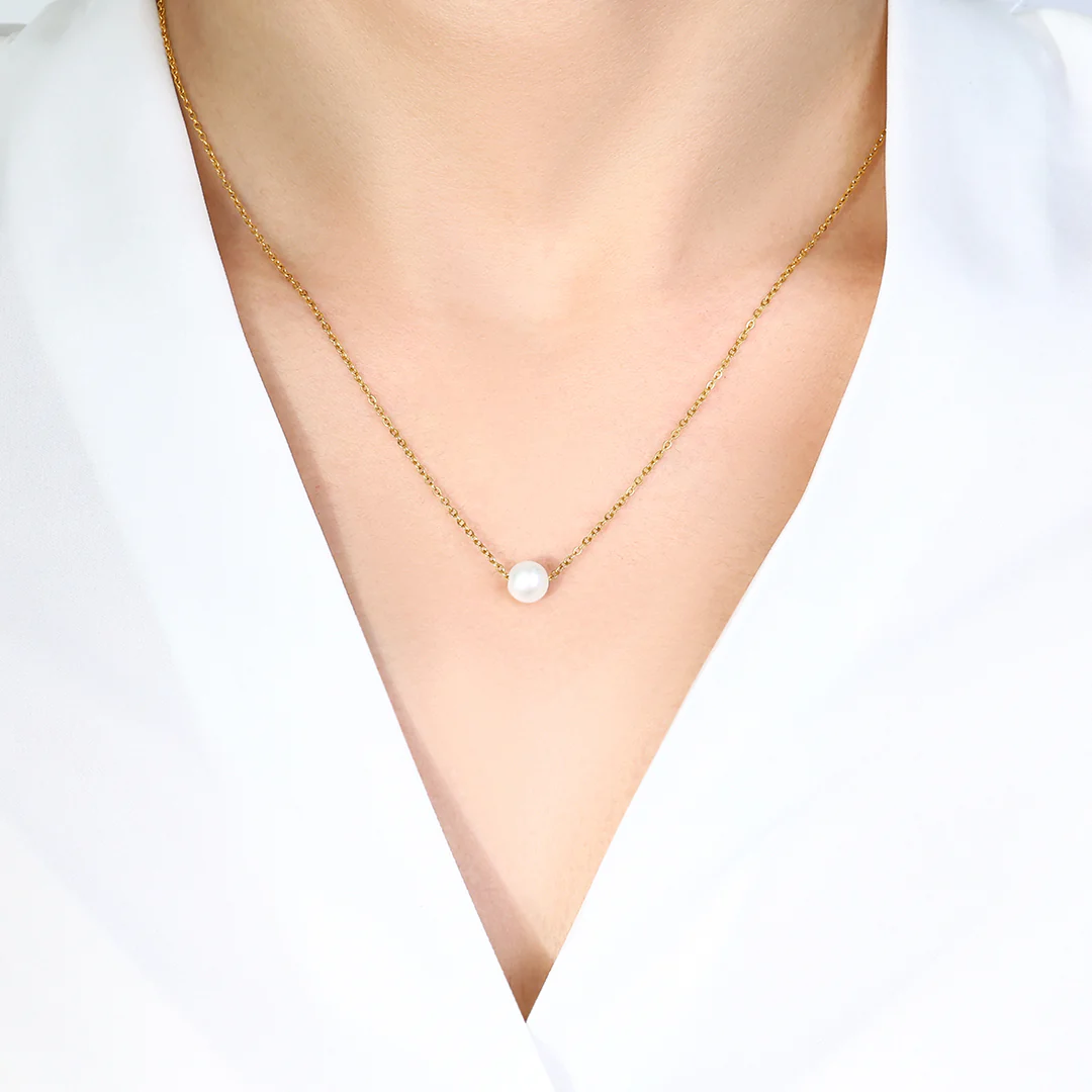 Floating Pearl Necklace - Image 4