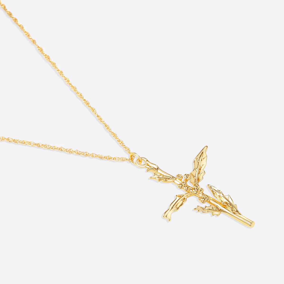 Floral Cross Pendant Necklace - Image 24