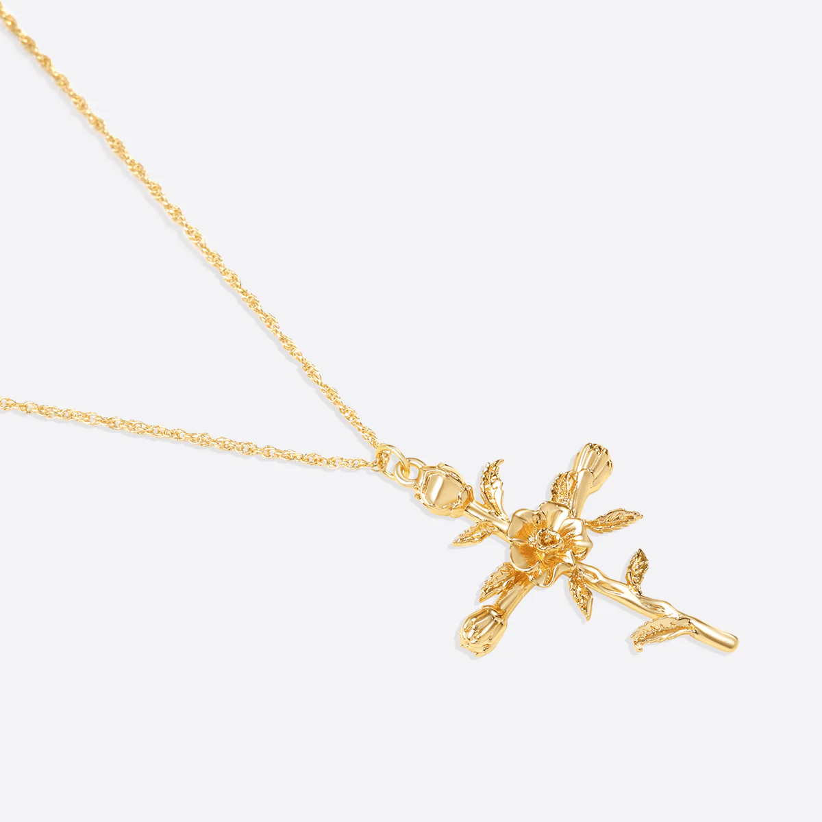 Floral Cross Pendant Necklace - Image 26