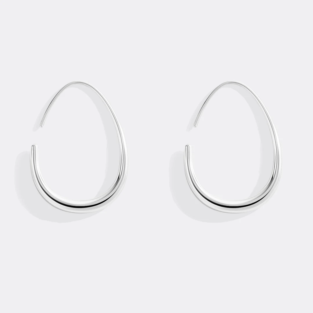 Fluid Hoop Earrings - Image 6