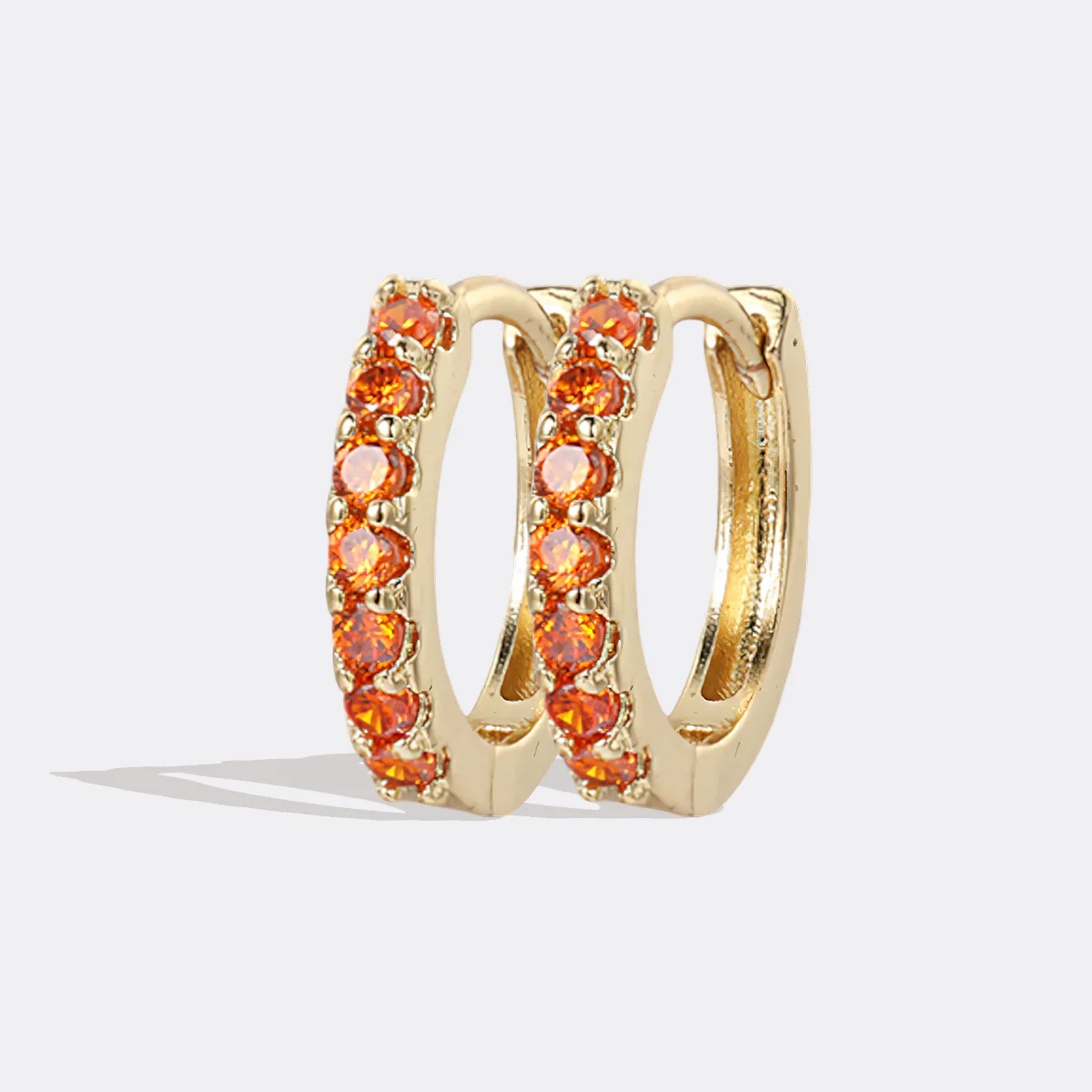 Gemstone Sleeper Huggie Hoop Earrings - Image 22