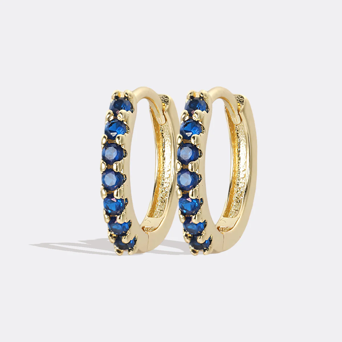 Gemstone Sleeper Huggie Hoop Earrings - Image 28