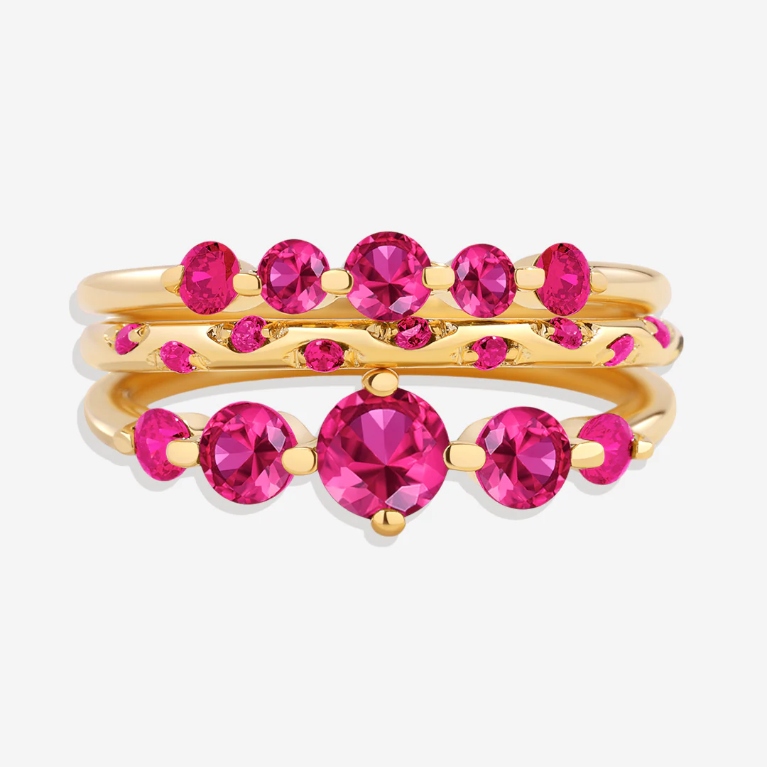 Birthstone Stacking Ring Set - Image 15