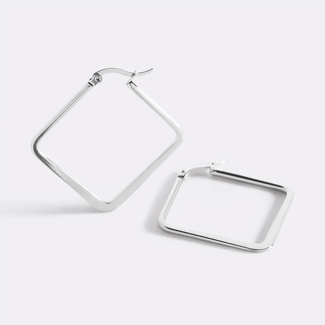 Geometric Girl Boss Hoop Earrings - Image 15