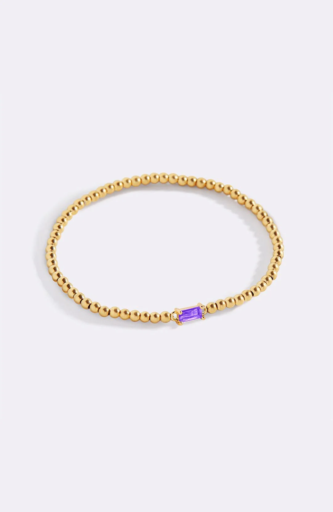 Gold Beaded Birthstone Bracelet - Image 110
