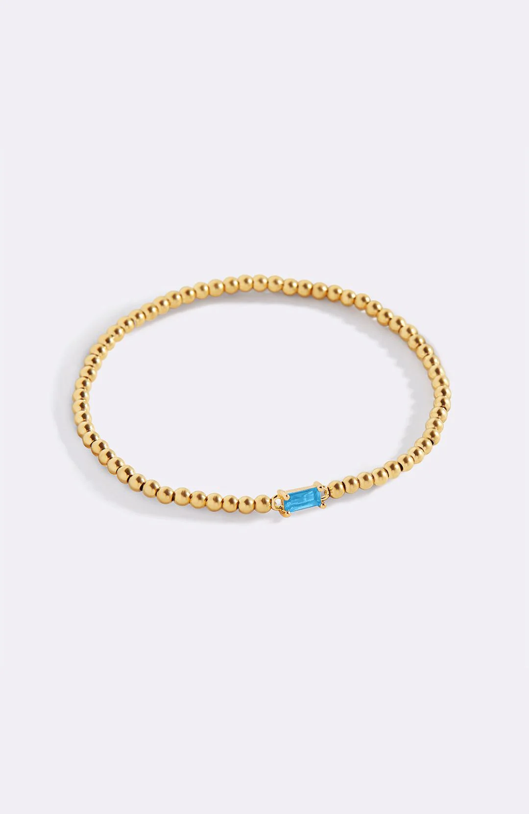 Gold Beaded Birthstone Bracelet - Image 123