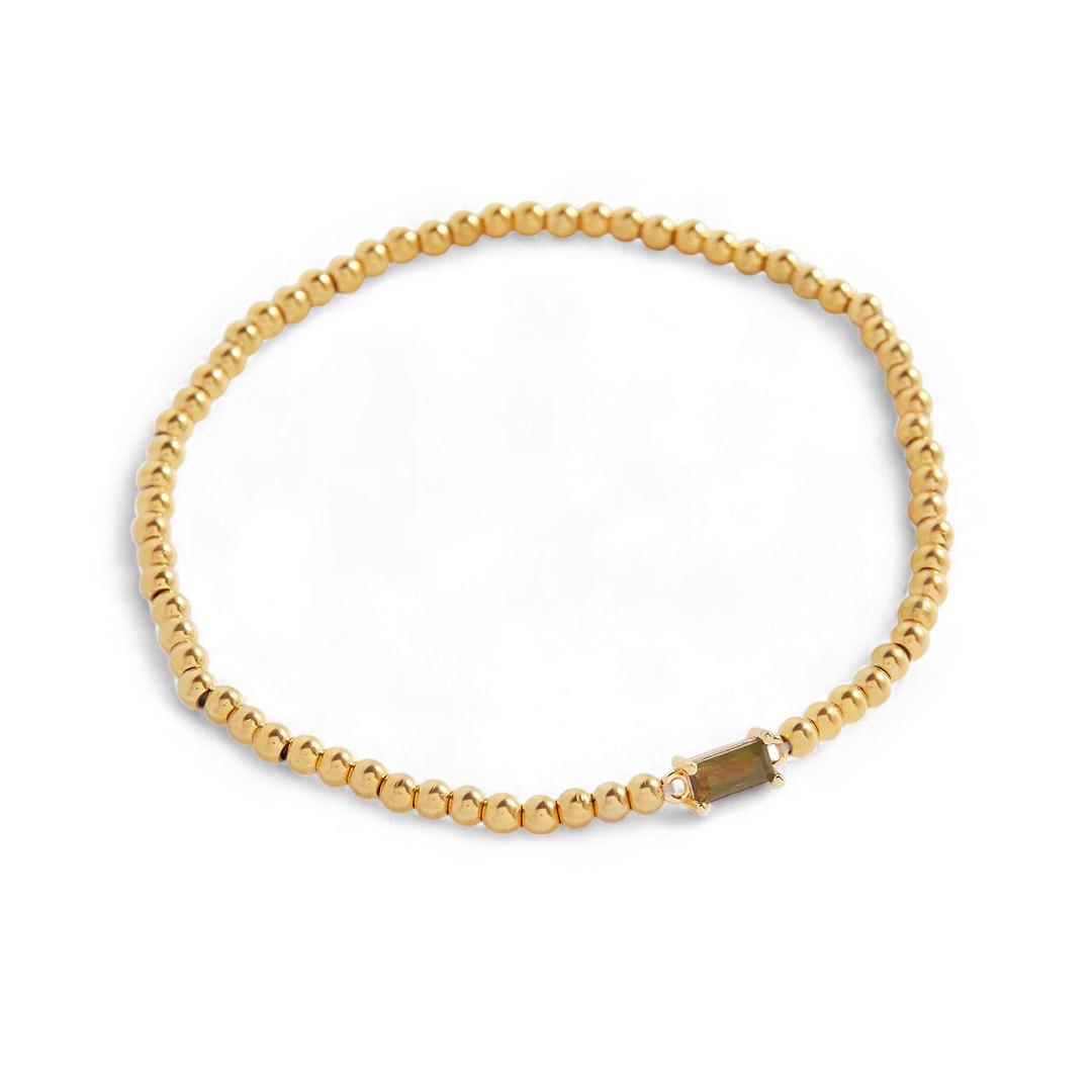 Gold Beaded Birthstone Bracelet - Image 66