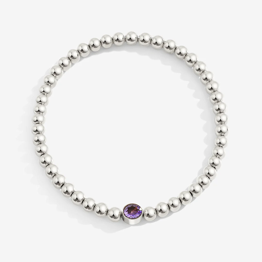 Gold Beaded Bubble Birthstone Bracelet - Image 31