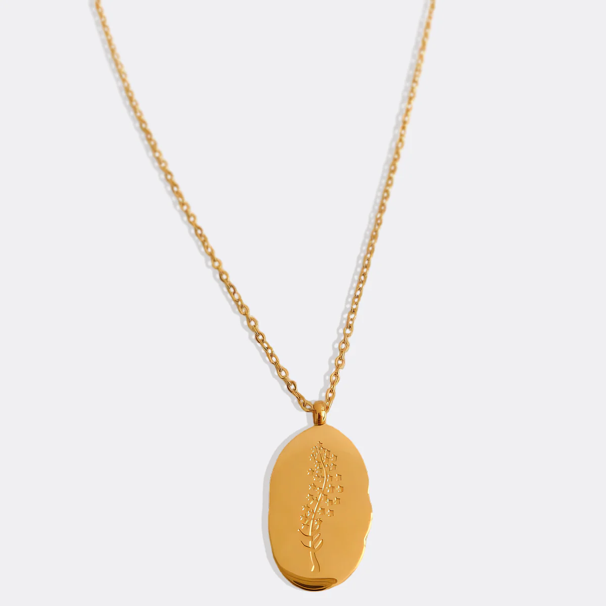 Gold Birth Flower Pendant Necklace - Image 46