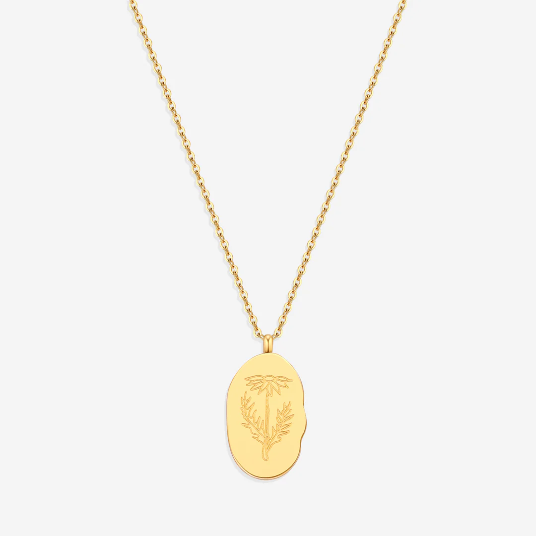 Gold Birth Flower Pendant Necklace - Image 55