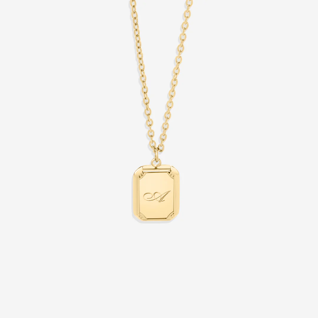 Gold Initial Pendant Necklace - Image 5