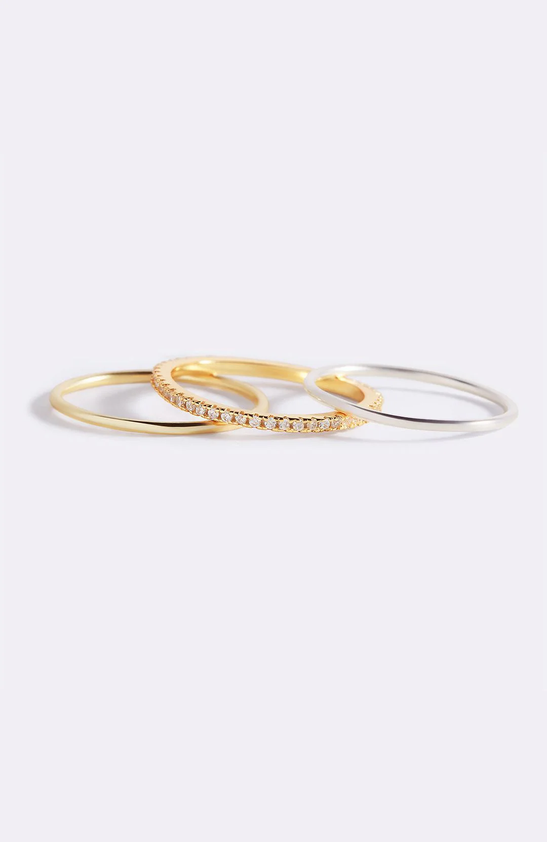 Gold and Silver Stacking Ring Set - Image 13