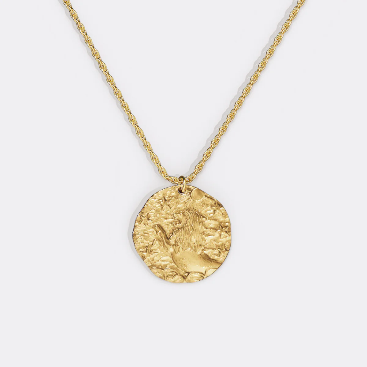 Hammered Gold Zodiac Pendant Necklace - Image 11