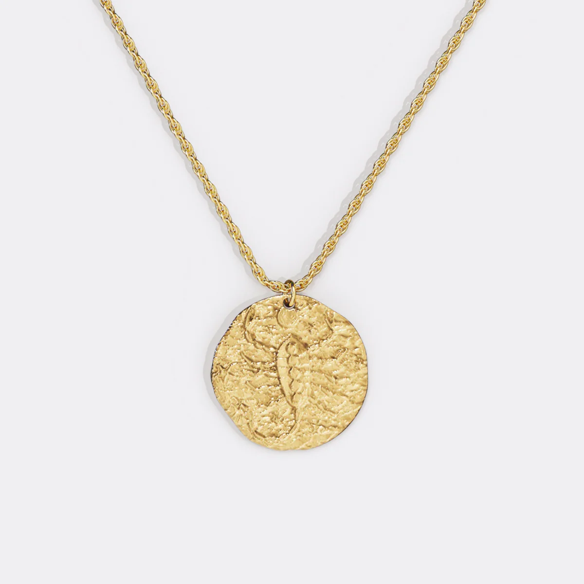 Hammered Gold Zodiac Pendant Necklace - Image 15