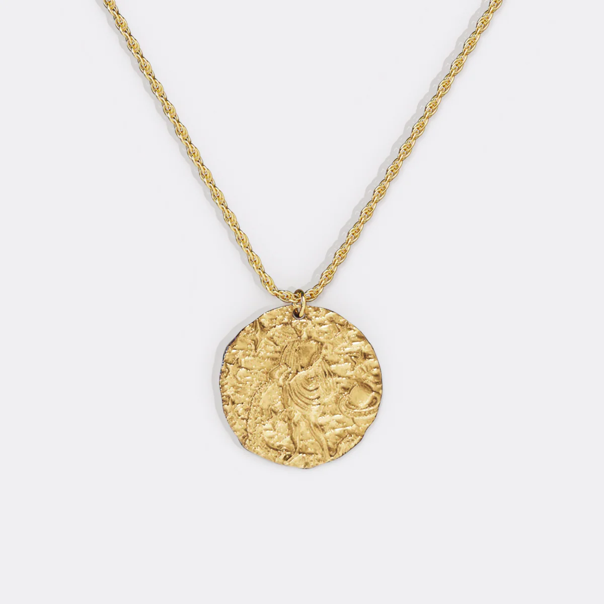 Hammered Gold Zodiac Pendant Necklace - Image 5