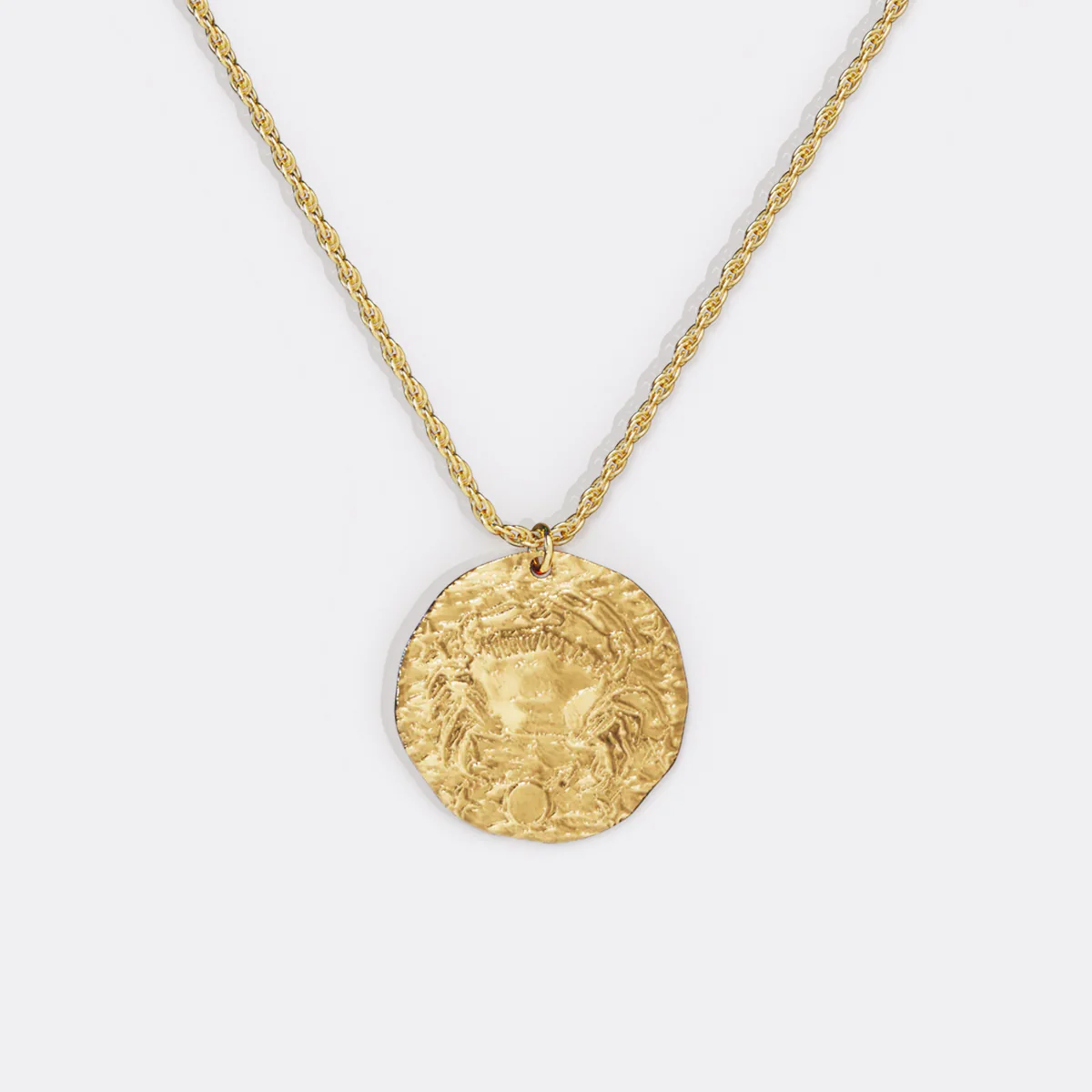 Hammered Gold Zodiac Pendant Necklace - Image 8