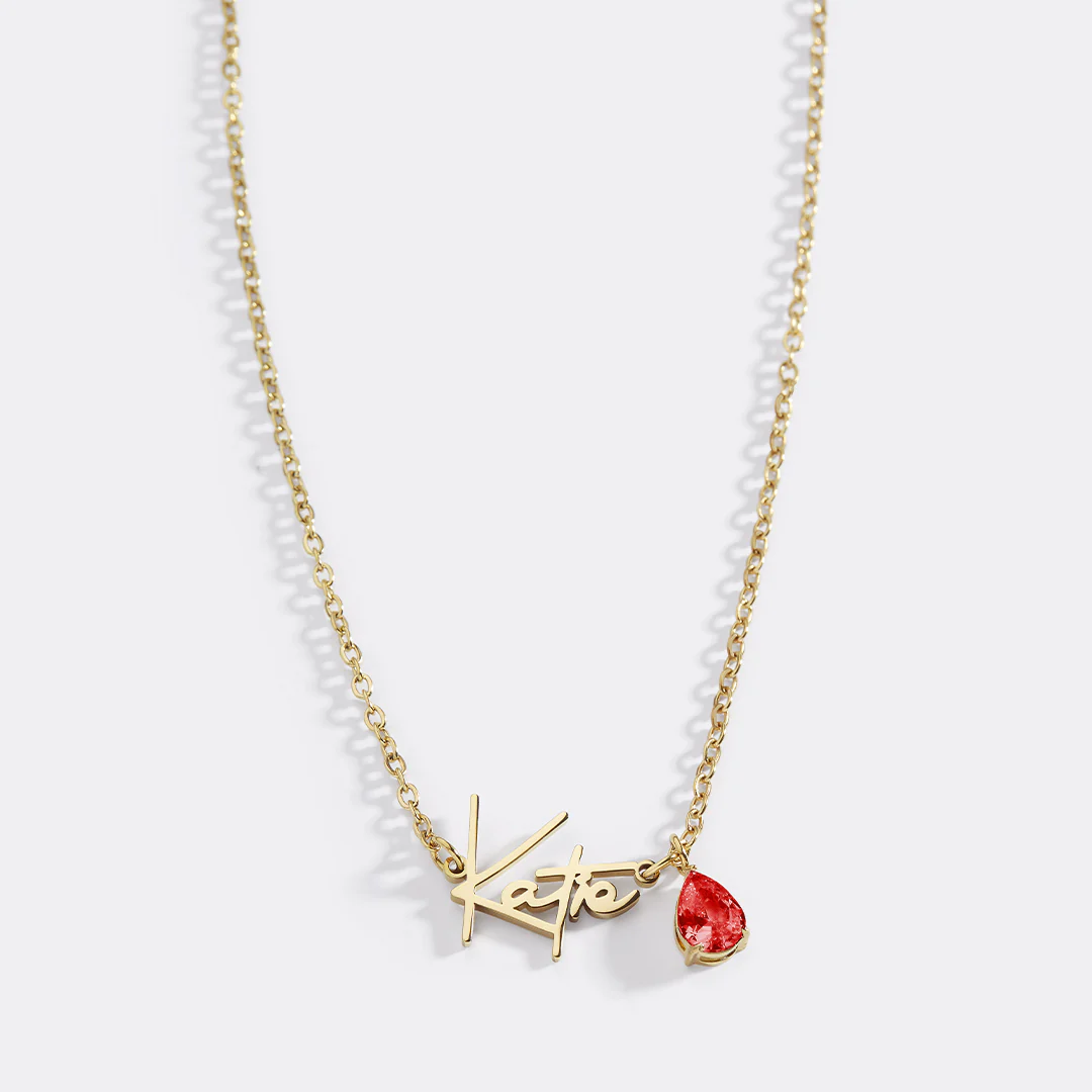 Handmade Birthstone Name Necklace - Image 125