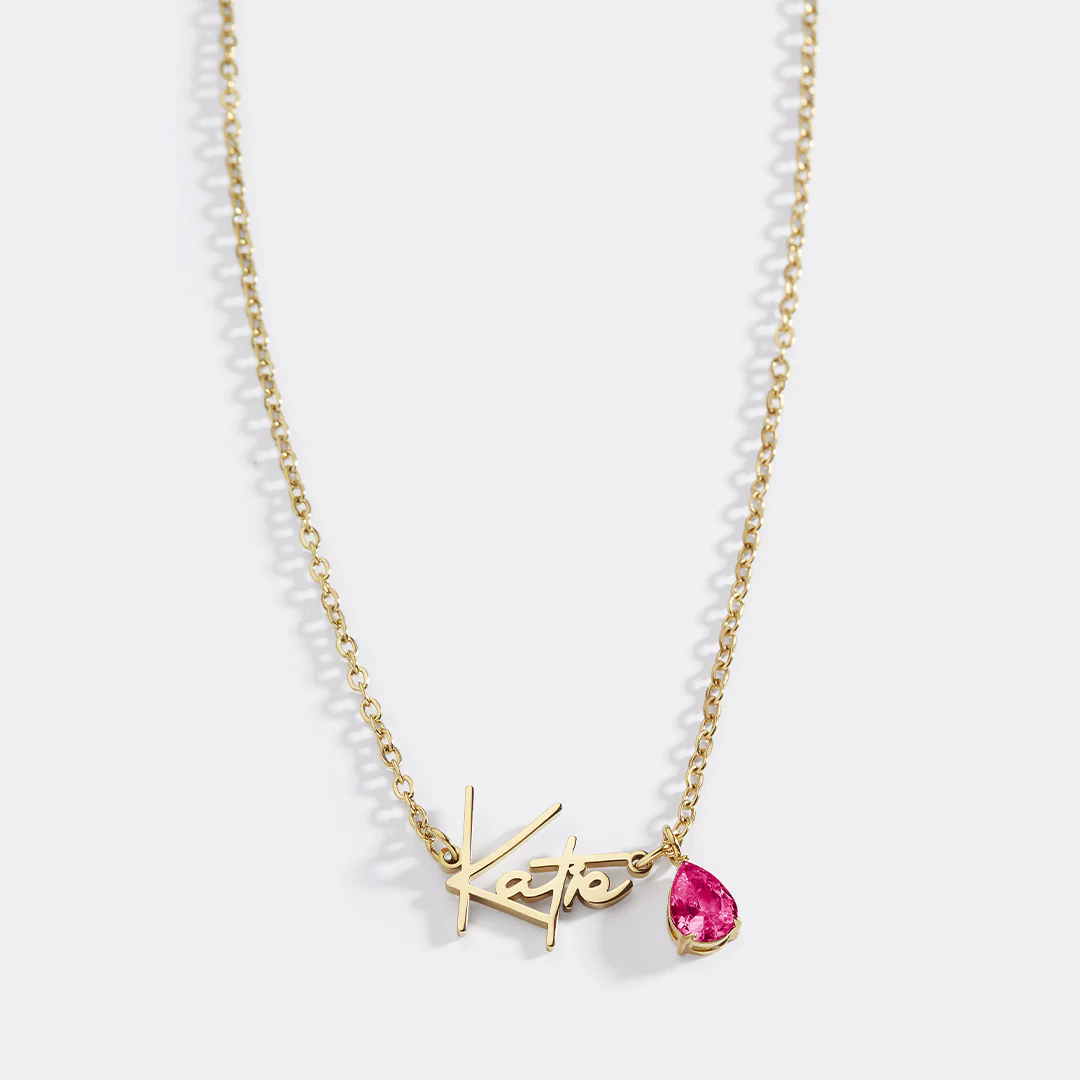 Handmade Birthstone Name Necklace - Image 127