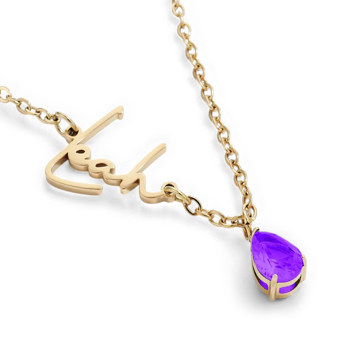 Handmade Birthstone Name Necklace - Image 130