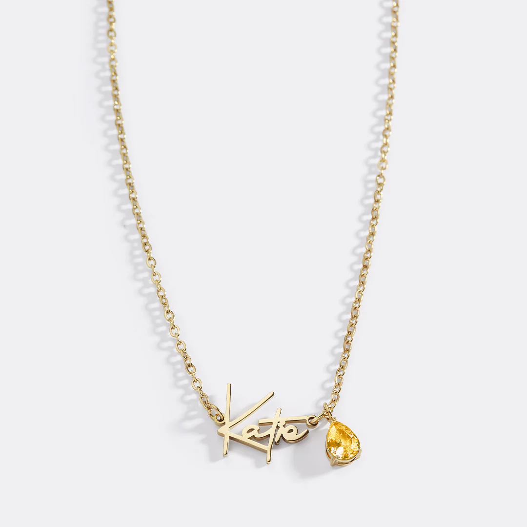 Handmade Birthstone Name Necklace - Image 135