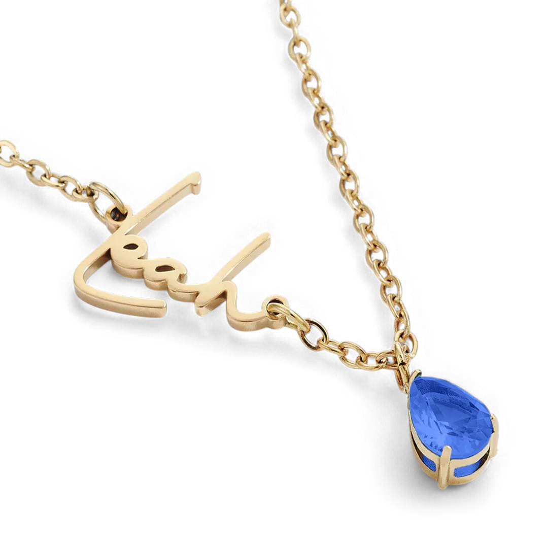 Handmade Birthstone Name Necklace - Image 140