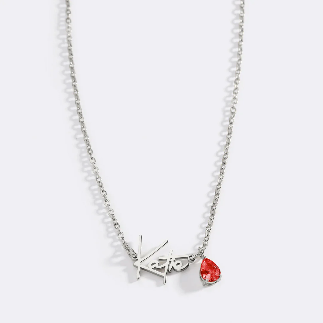 Handmade Birthstone Name Necklace - Image 154