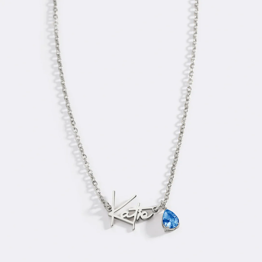Handmade Birthstone Name Necklace - Image 175