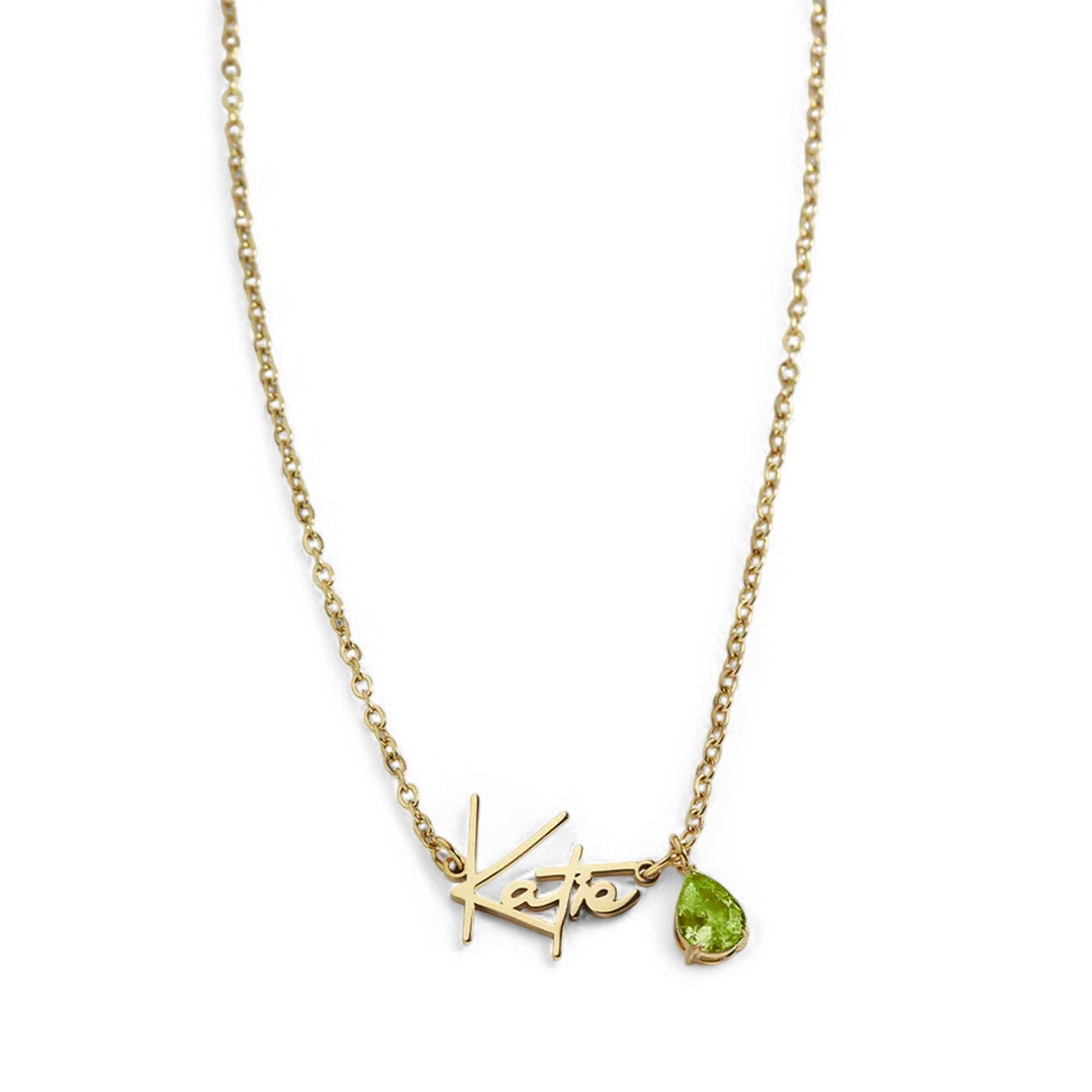 Handmade Birthstone Name Necklace - Image 178