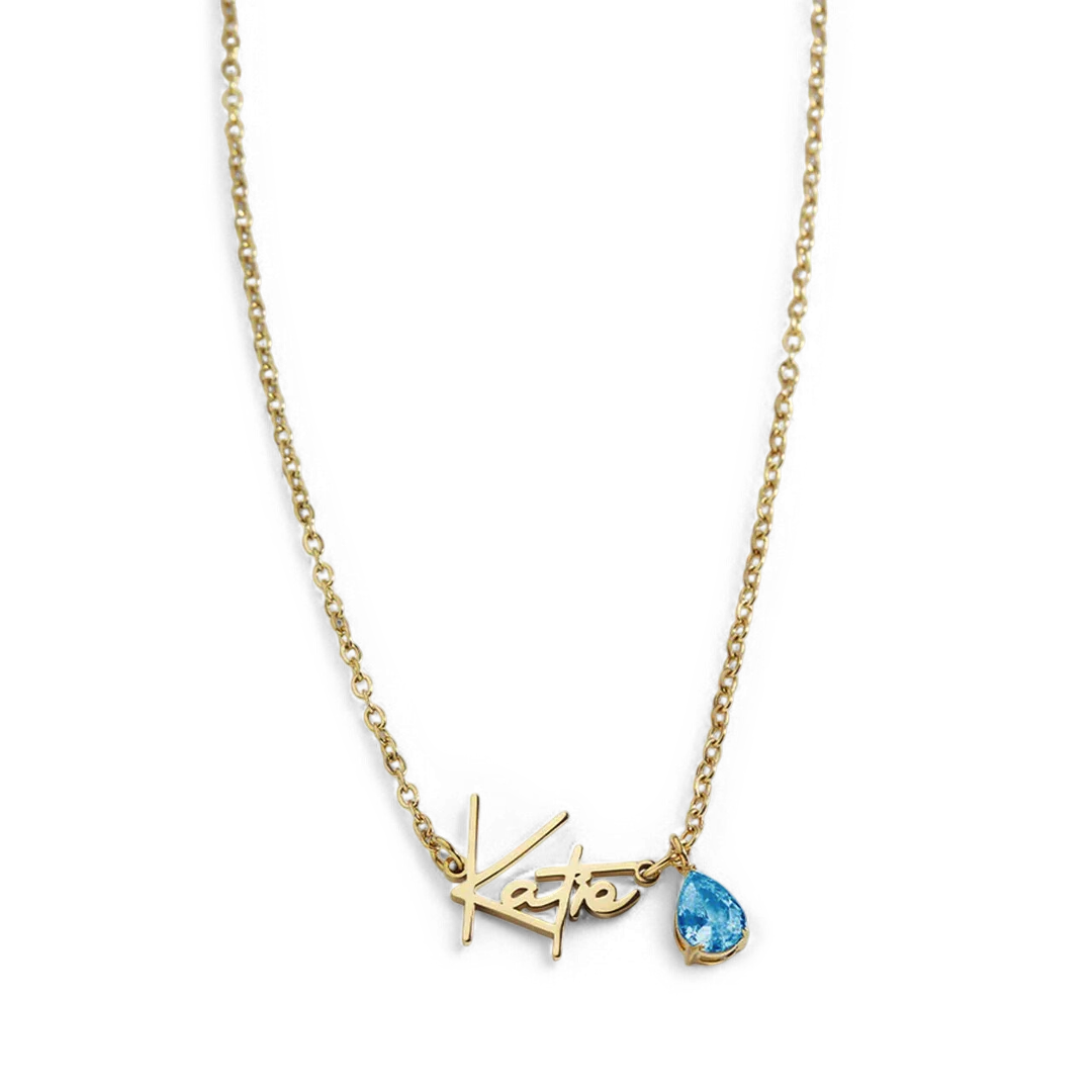 Handmade Birthstone Name Necklace - Image 179