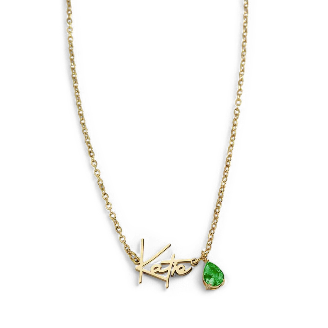 Handmade Birthstone Name Necklace - Image 185