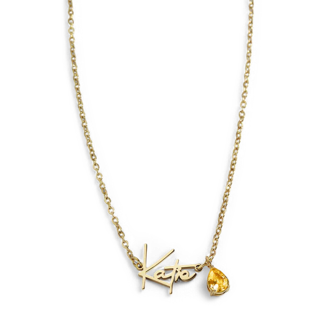 Handmade Birthstone Name Necklace - Image 186