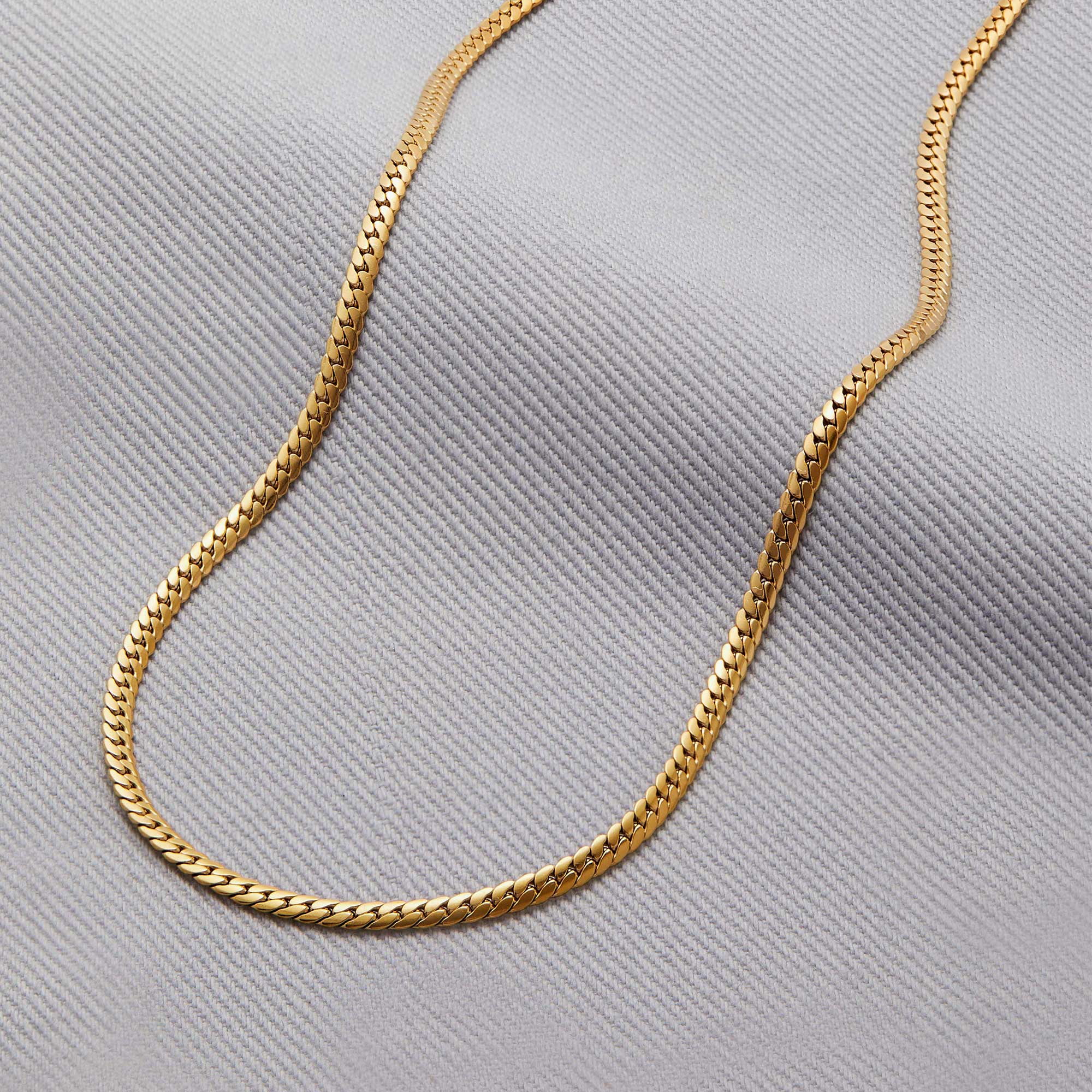 Herringbone Gold Chain Necklace - Image 12