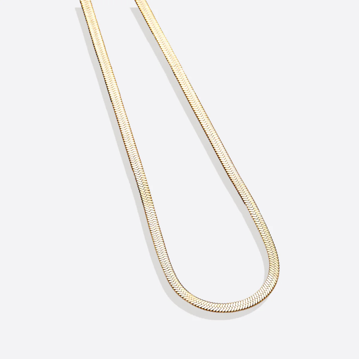 Herringbone Gold Chain Necklace - Image 41