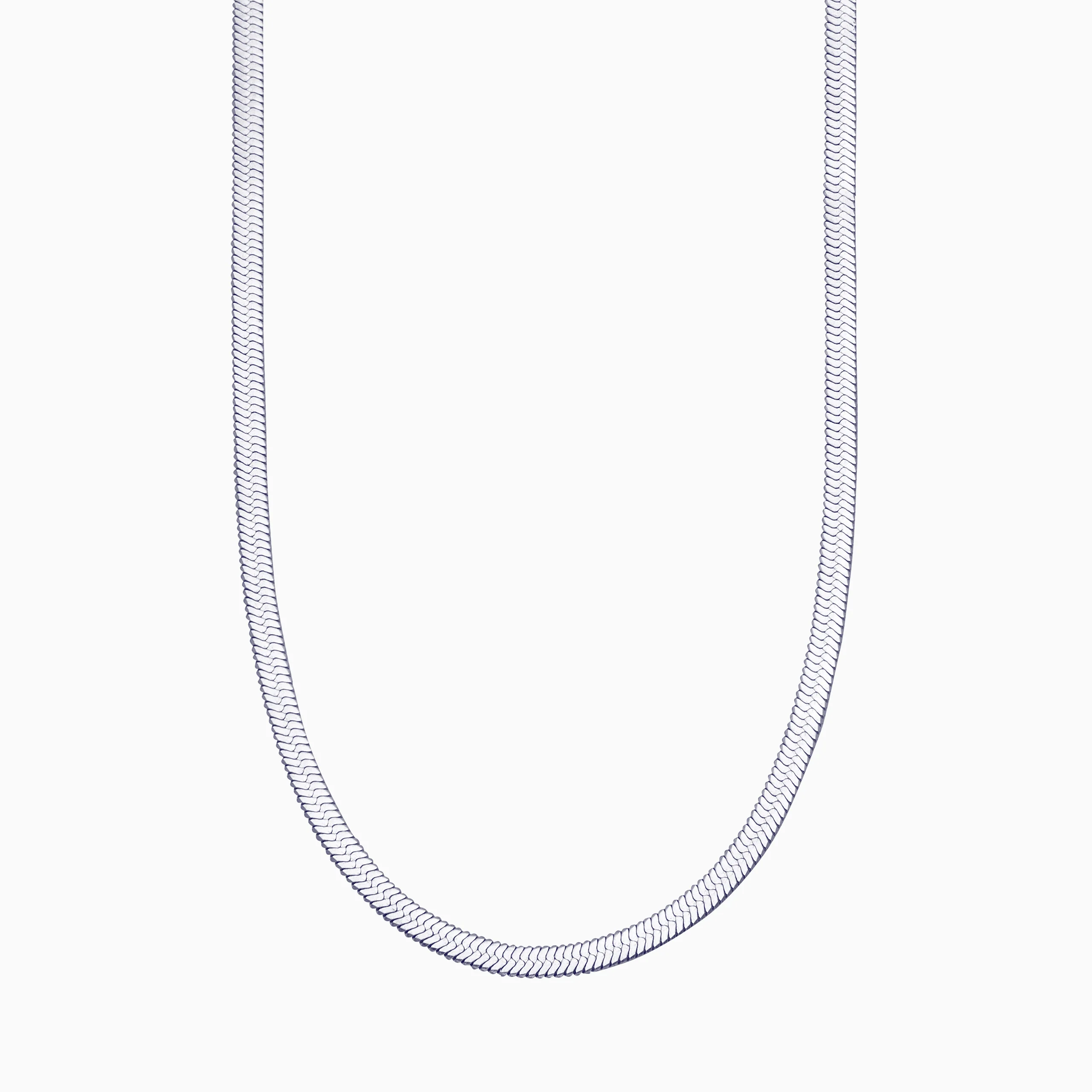 Herringbone Gold Chain Necklace - Image 9