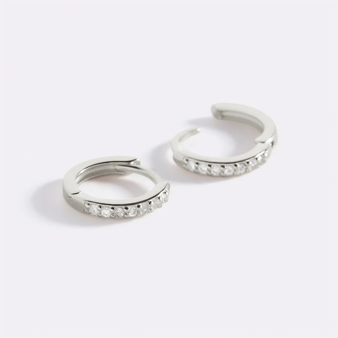 Pave Huggie Hoop Earrings - Image 42