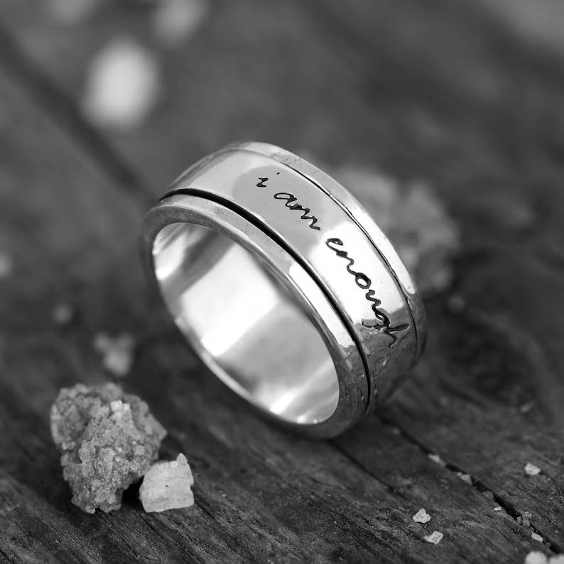 I am Enough Spinning Fidget Ring - Image 4