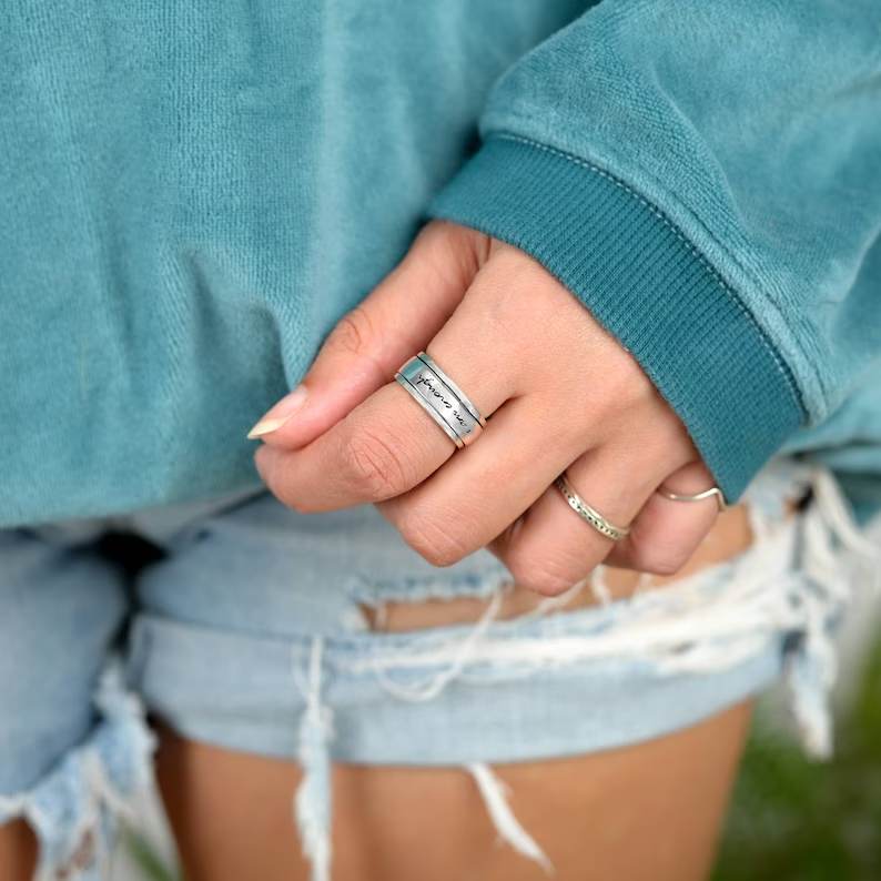 I am Enough Spinning Fidget Ring - Image 7