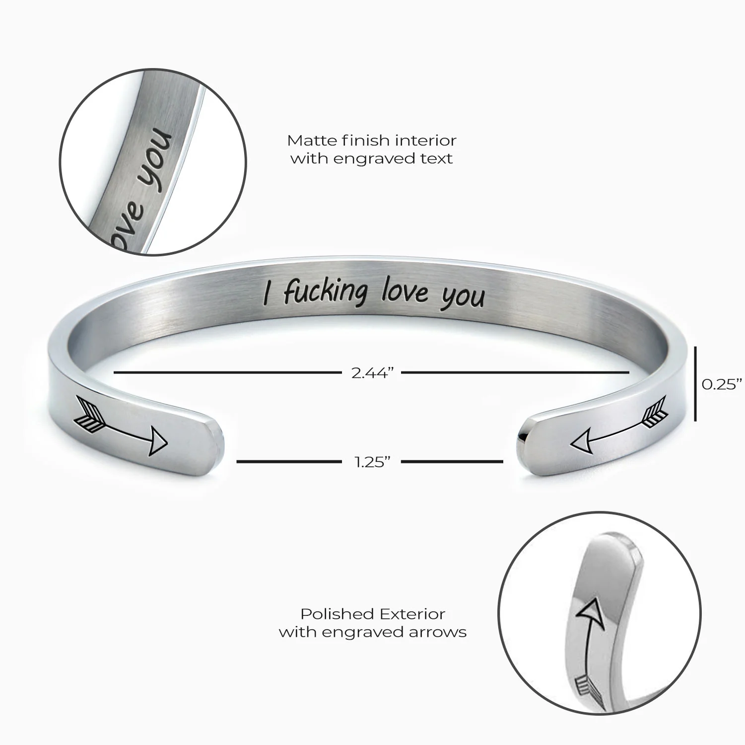 I Fucking Love You Cuff Bracelet - Image 9