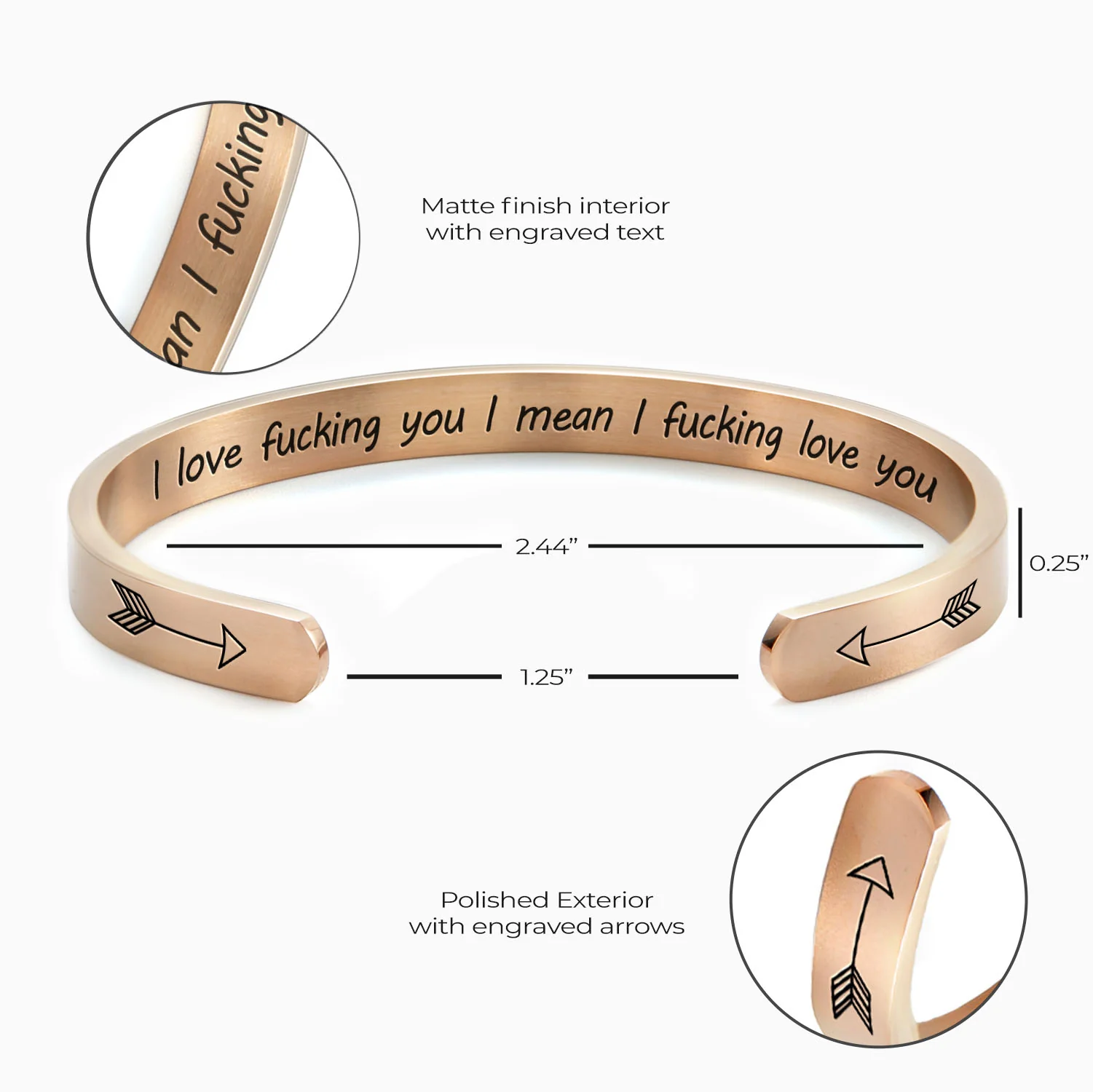 I Love Fucking You I Mean I Fucking Love you Cuff Bracelet - Image 19