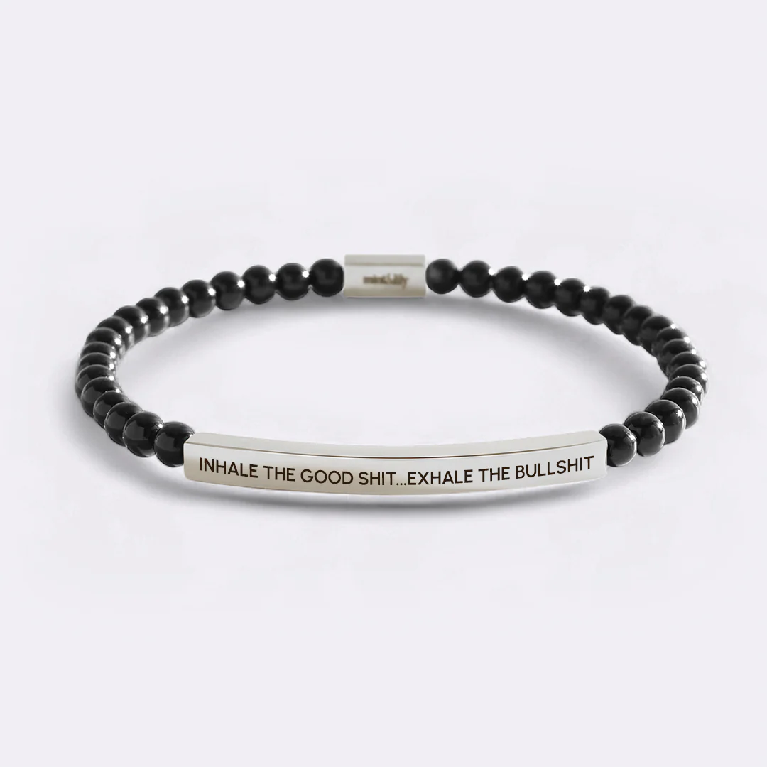 Inhale The Good Shit...Exhale The Bullshit Beaded Inspire Bracelet - Image 13