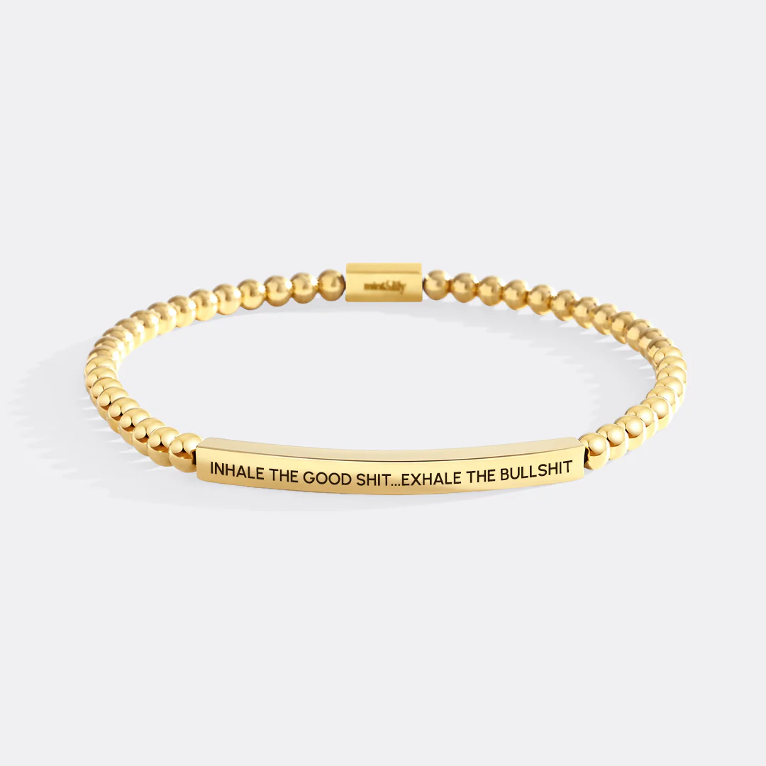 Inhale The Good Shit...Exhale The Bullshit Beaded Inspire Bracelet - Image 5